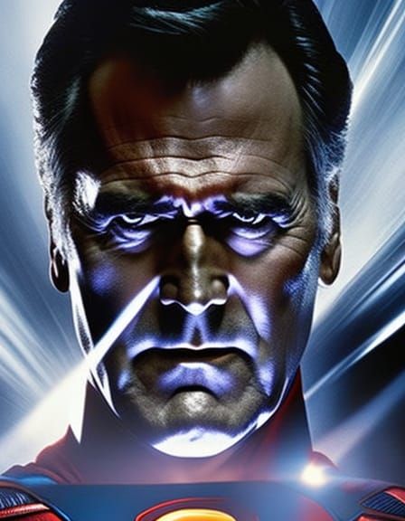 Bruce Campbell as Superman Portrait in Fine Art Photography