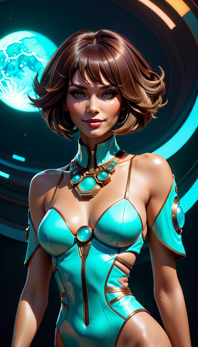 Uranus's Brown inverted bob hair