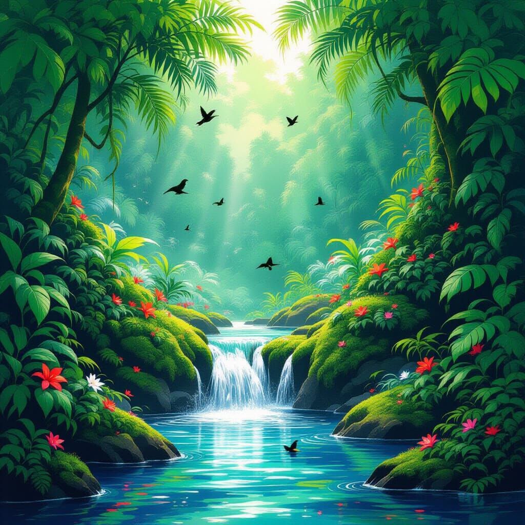 Jungle Fountain of Youth with Celestial Paradise