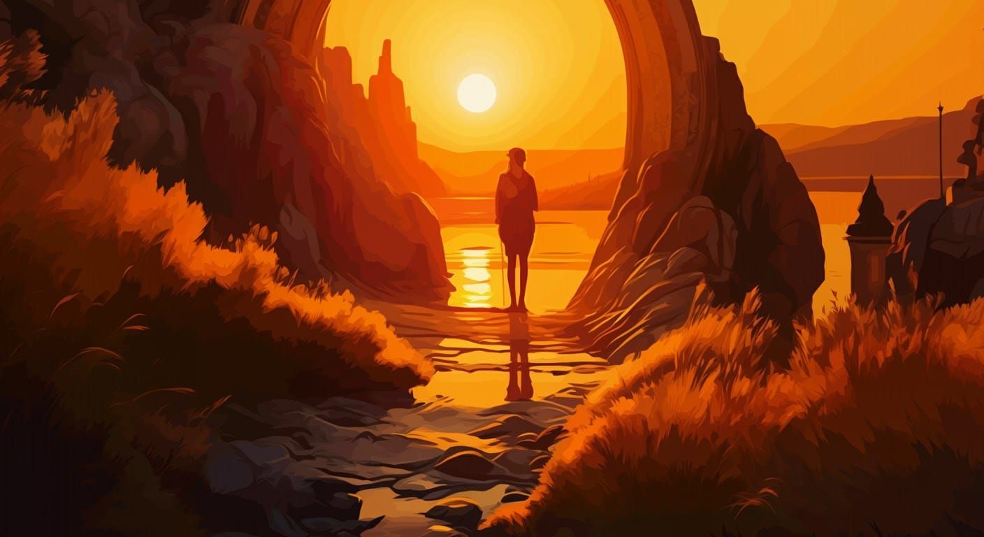 Bright Watercolour During Golden Hour with Fractals