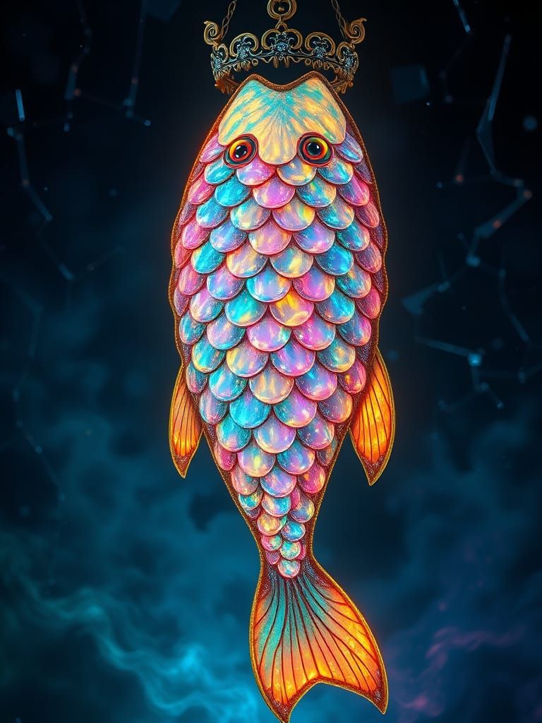 Giant Iridescent Fish Scales as Mystical Wind Chime