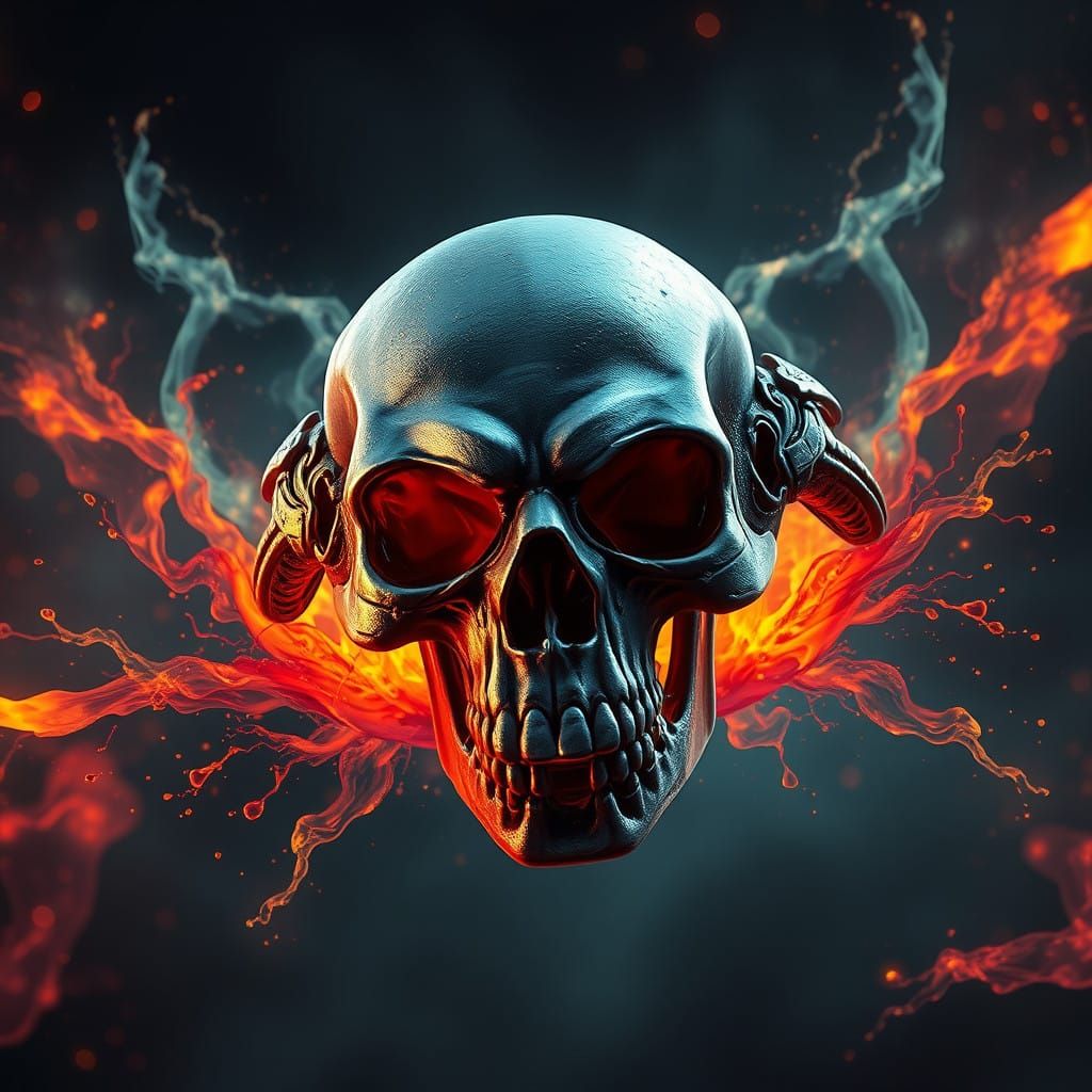 Fantastical Skull Ring Concept Art in Vibrant Colors