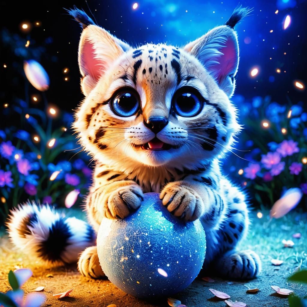 A little serval determined to eclipse Ronaldo and Mbappe