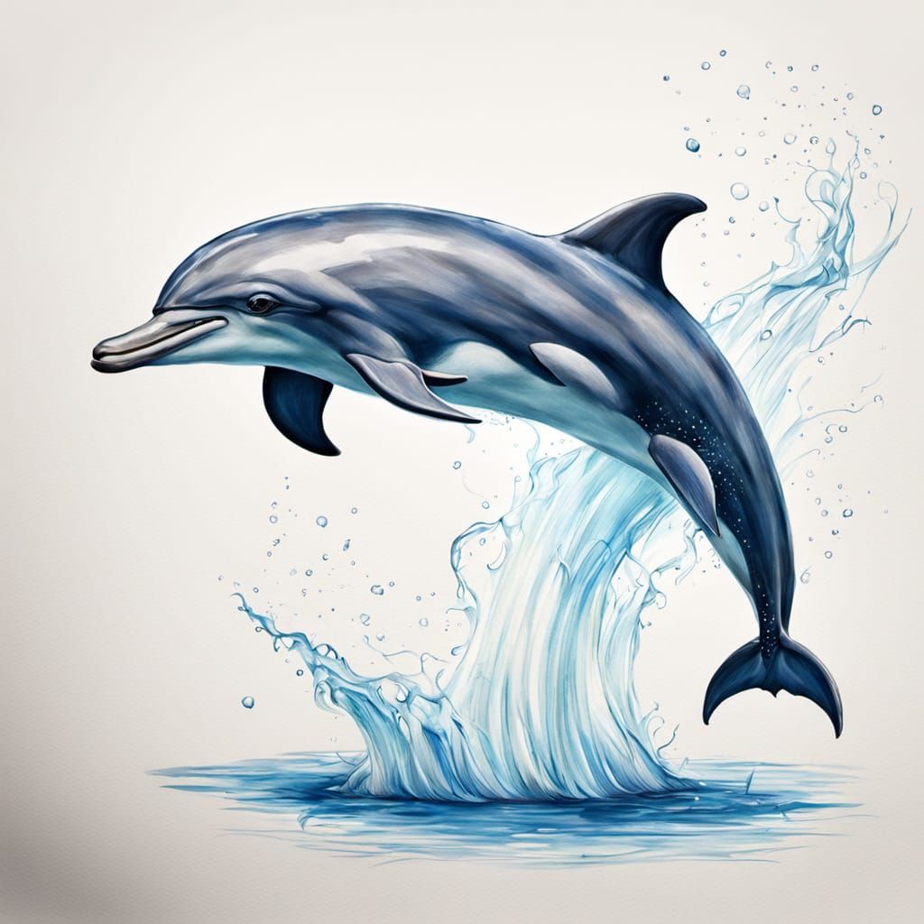 Half of a dolphin  sketch work in progress
