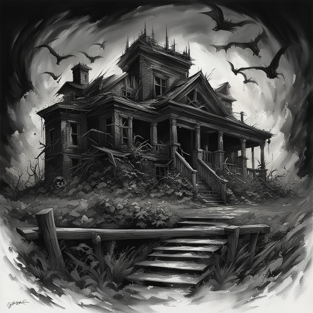 Sinister Black Lettering as Digital Art