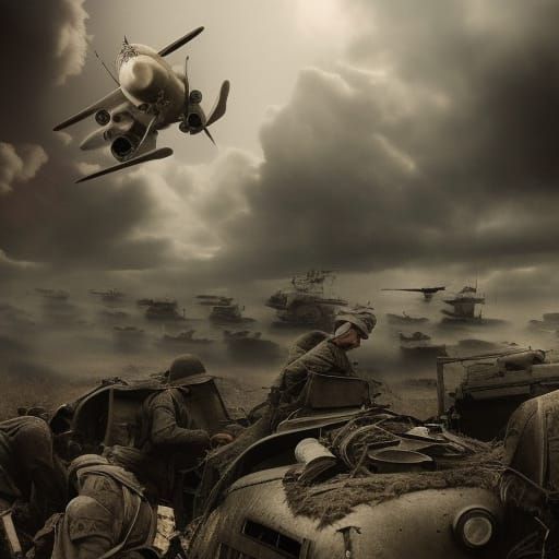 Epic WWII Digital Matte Painting