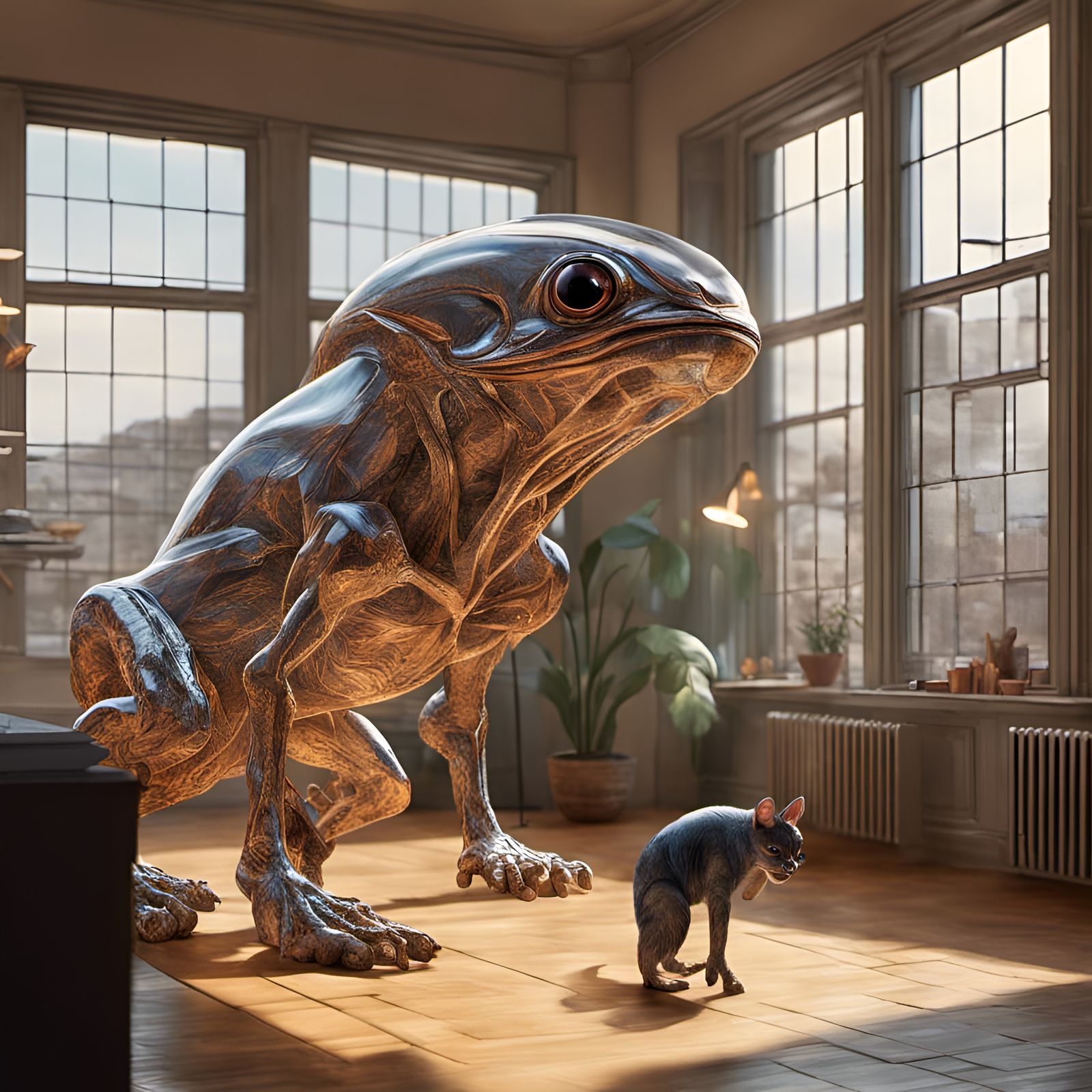 Alien Pets with Glazed Surfaces: Digital Art