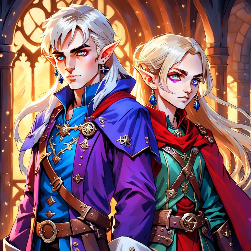 Steampunk Elf Portrait in Oil Painting Style