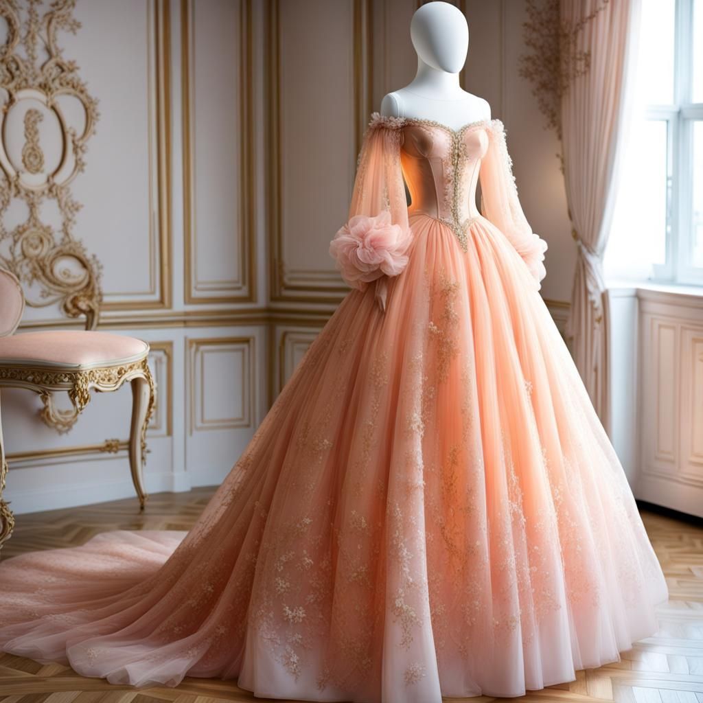 Rococo Princess Dress on Dress Form