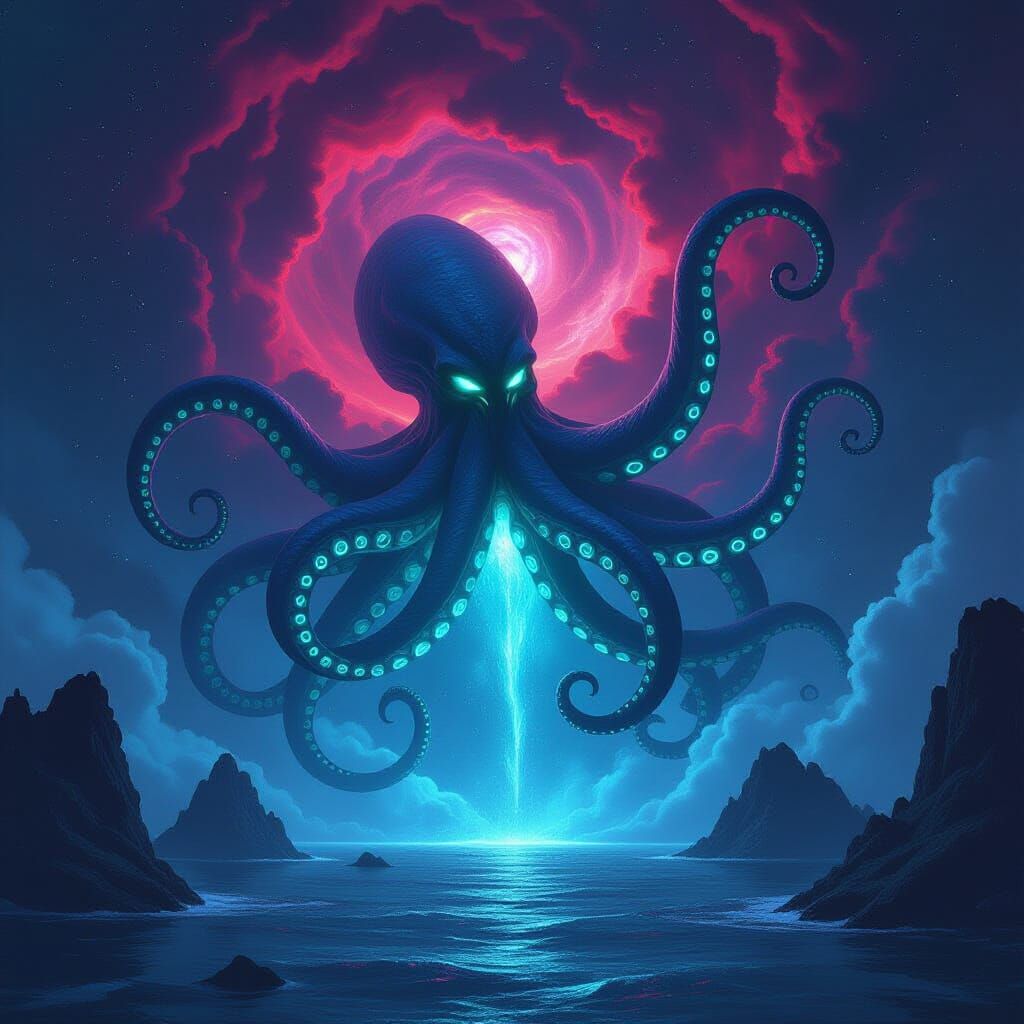 Colossal Kraken Erupts from Cosmic Nebula