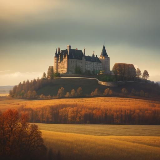 Majestic Polish Landscape Painting at Golden Hour