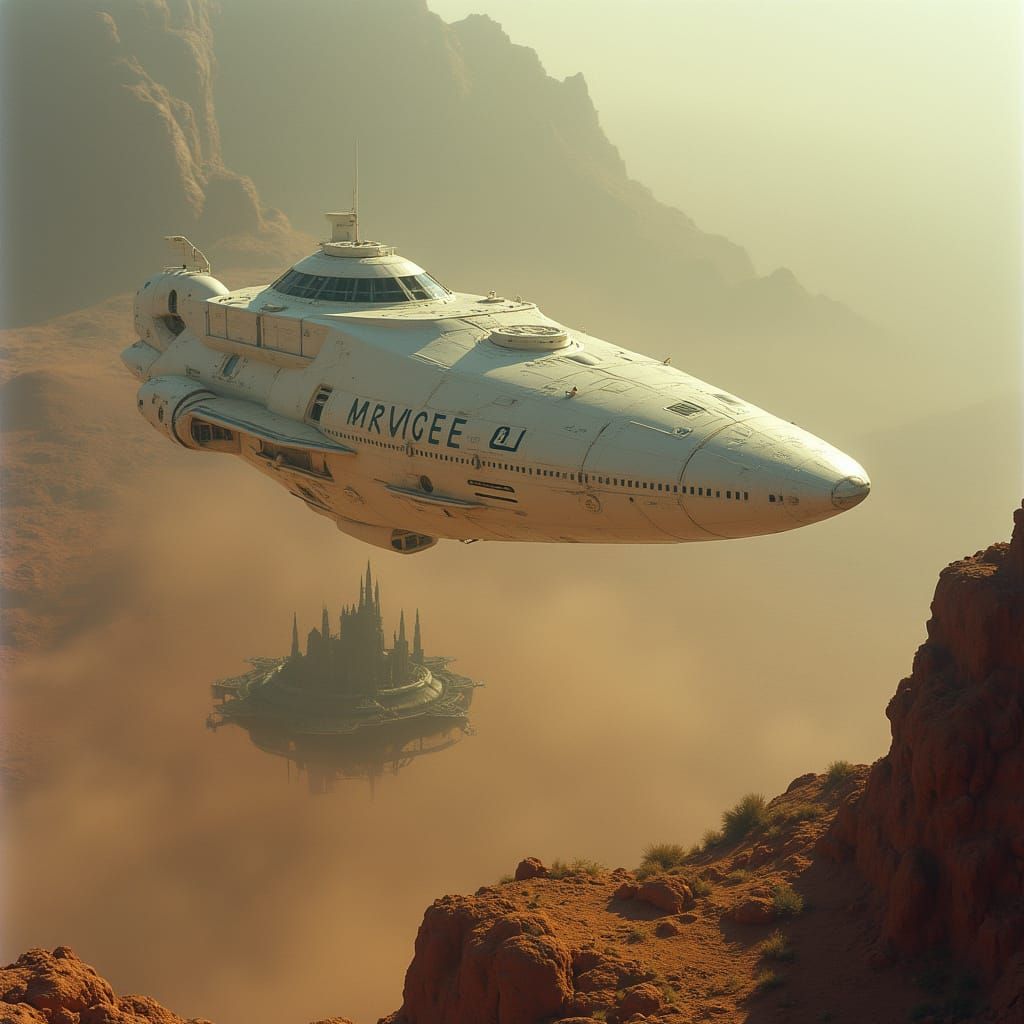 Stunning Starship Renentry in Cinematic Film Style