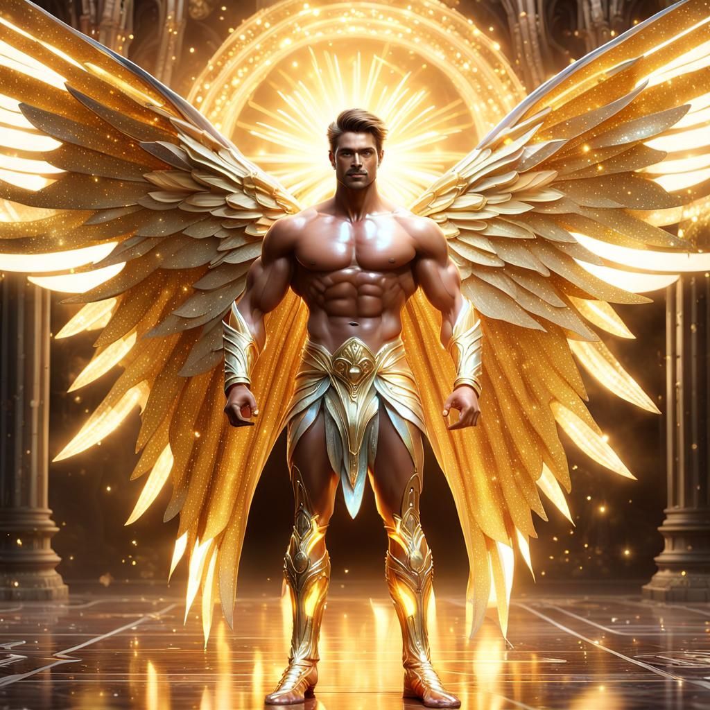 Fairy Guardian of the Sun with Crystal Wings