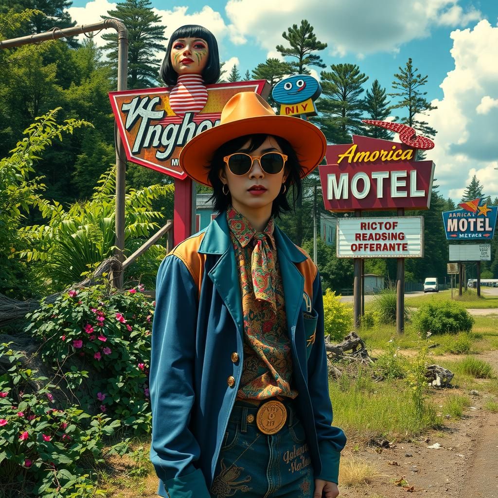 Ohio Roadside Attraction in Pop Art Style