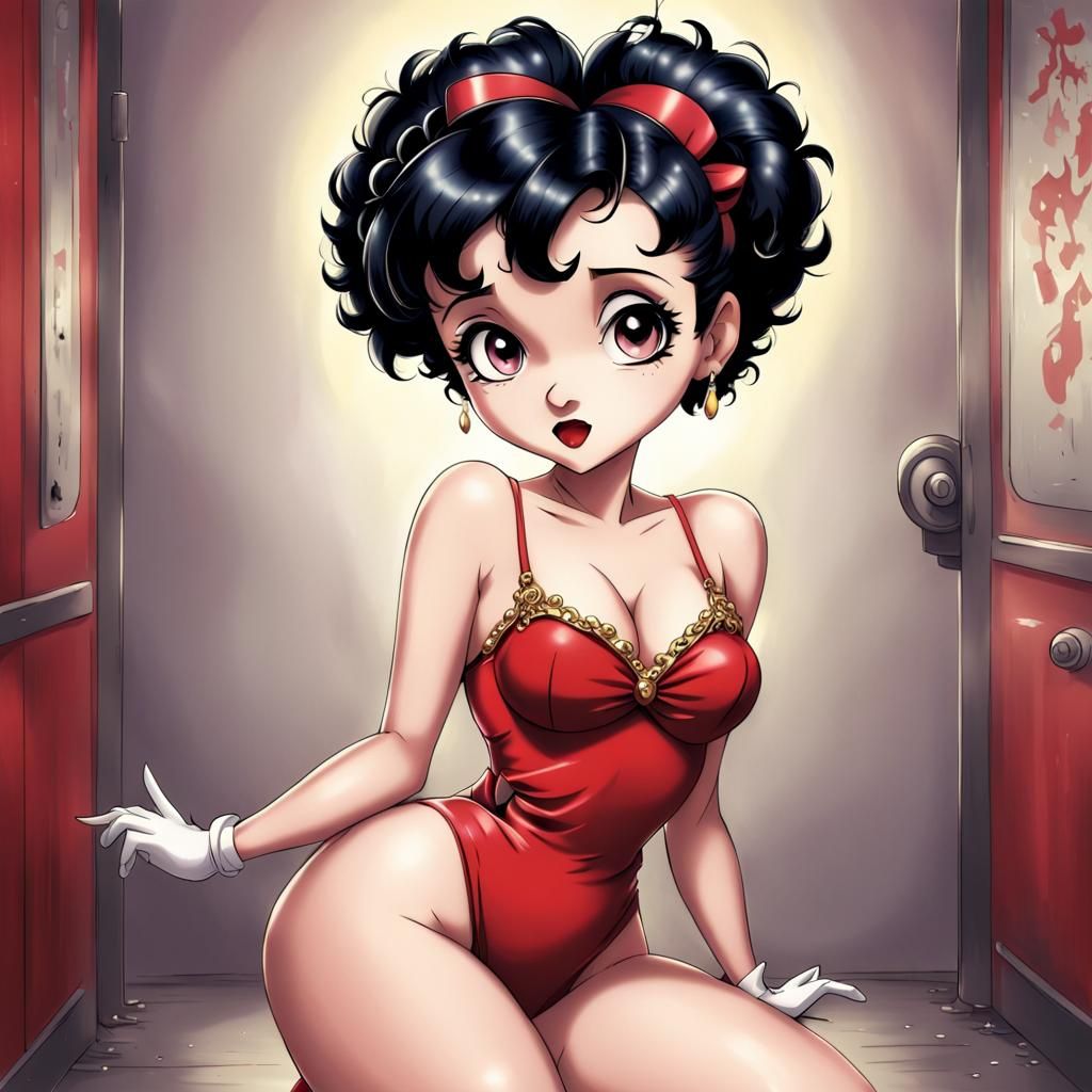 Betty Boop in Anime Key Visual Style