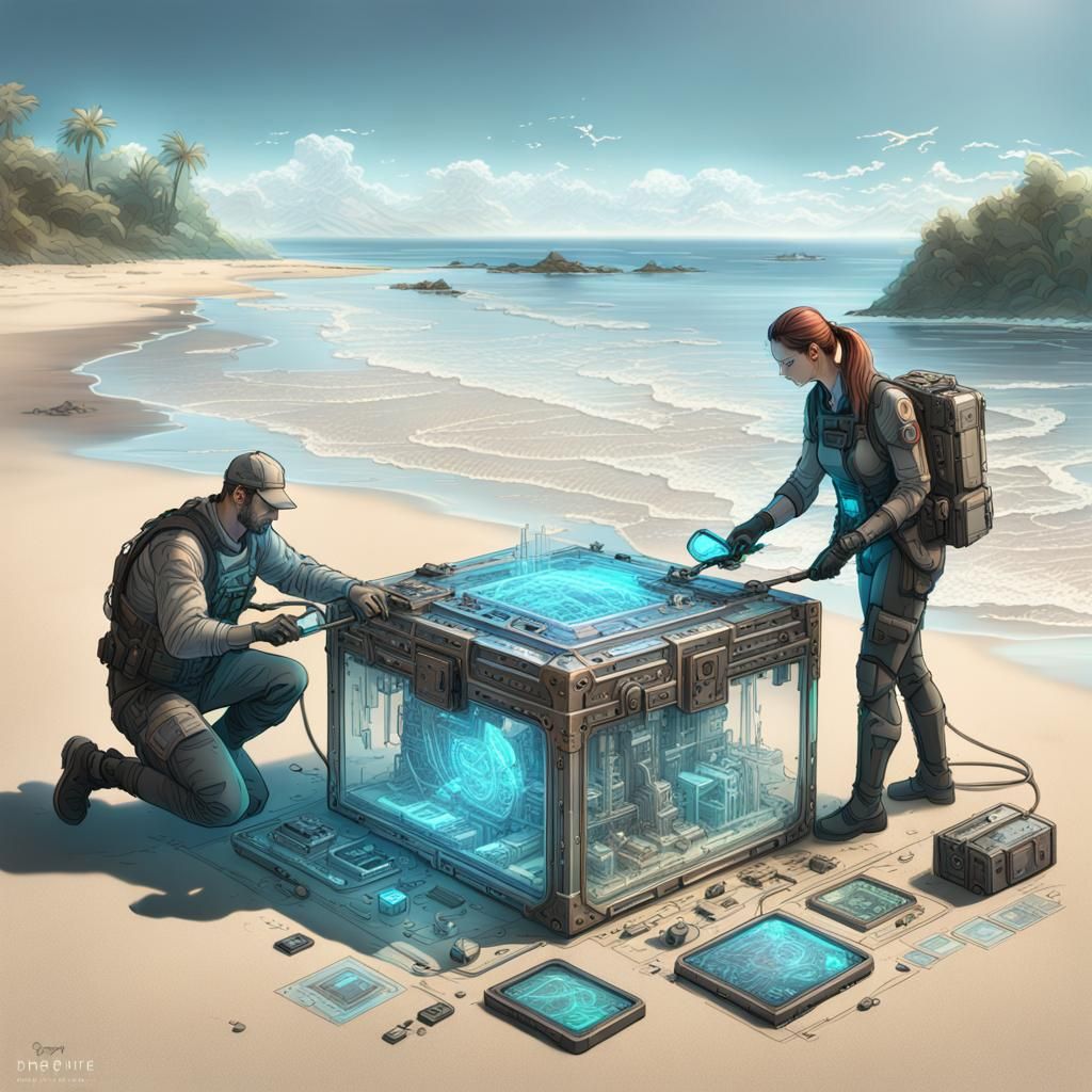 Cyberpunk Discovery: Beach Metal Detector Finds Sci-Fi Devic...