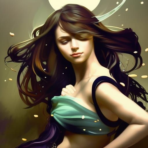 Gorgeous Hourglass Figure Portrait in Hyperdetailed Style