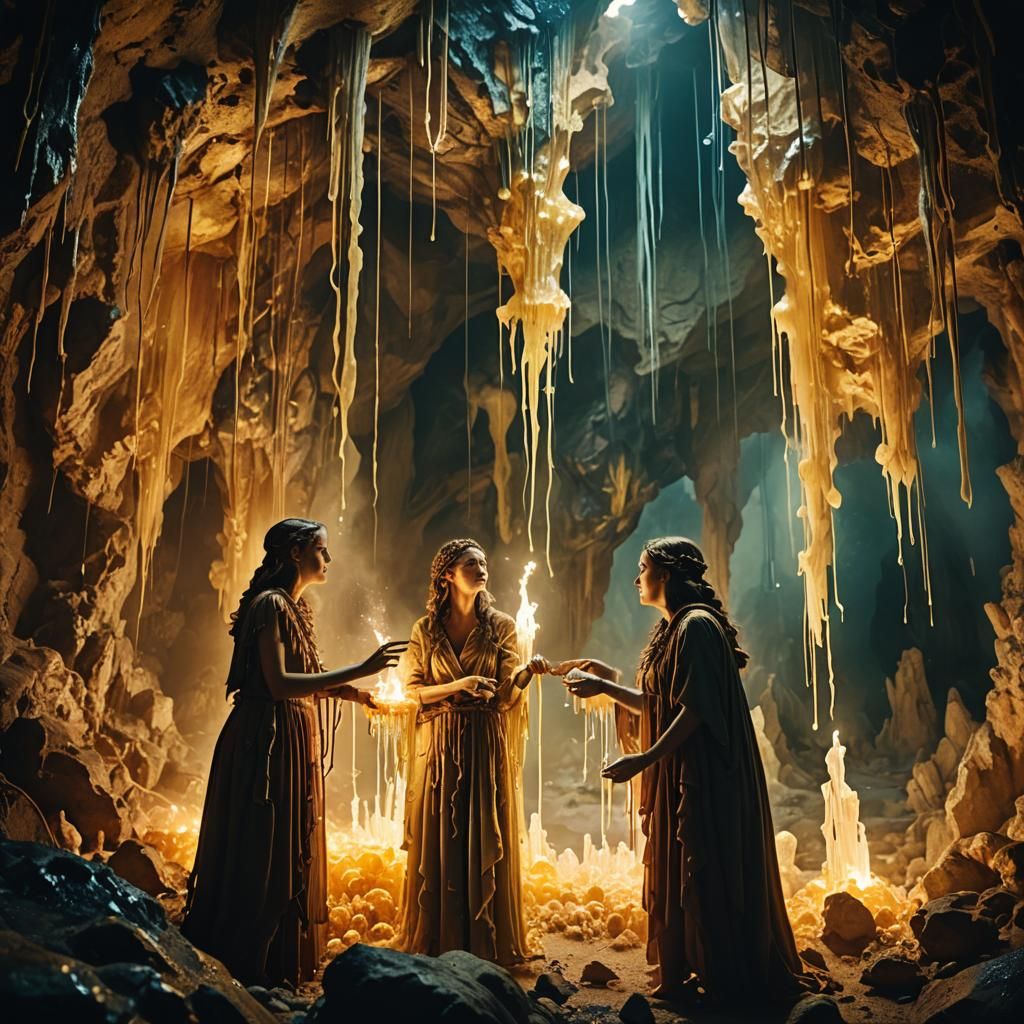 Athena and Arachne in Wax Cave: Baroque Art