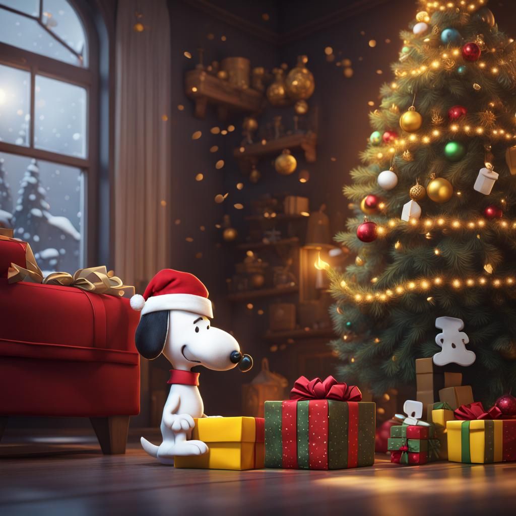 Holiday Snoopy and Woodstock in a Stocking