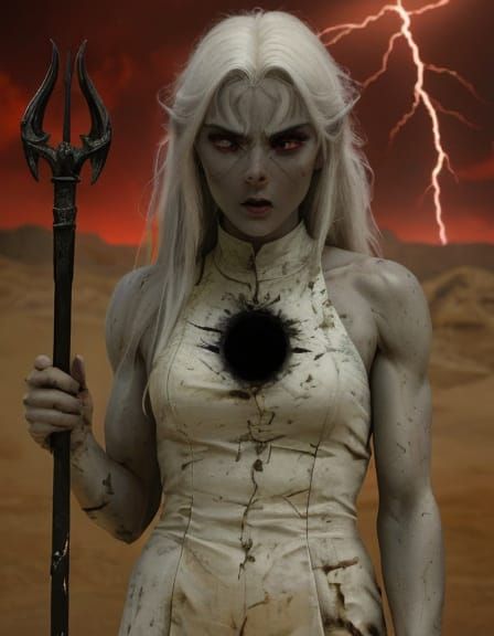 Anime Character with Glowing Eyes in Digital Art