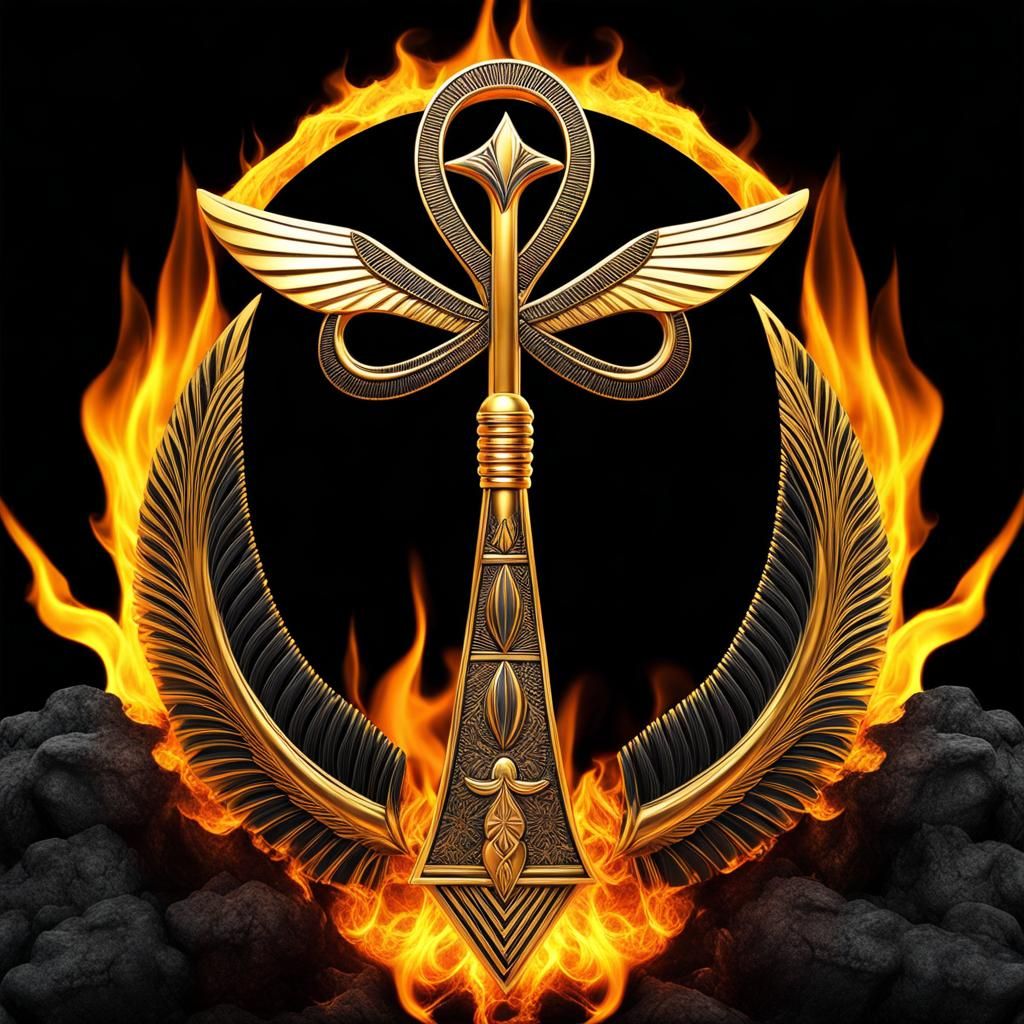 Flaming Ankh
