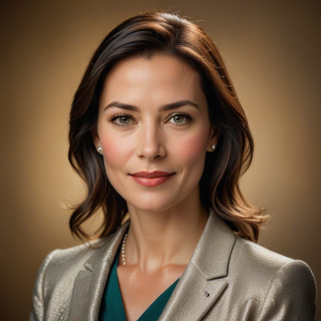 Elegant Woman Portrait in Formal Studio Photography