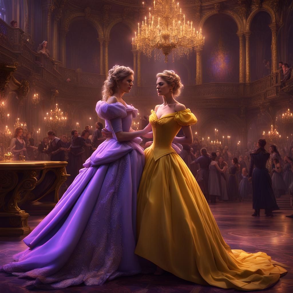 Cinderella at the Ball: Dark Fantasy Concept Art