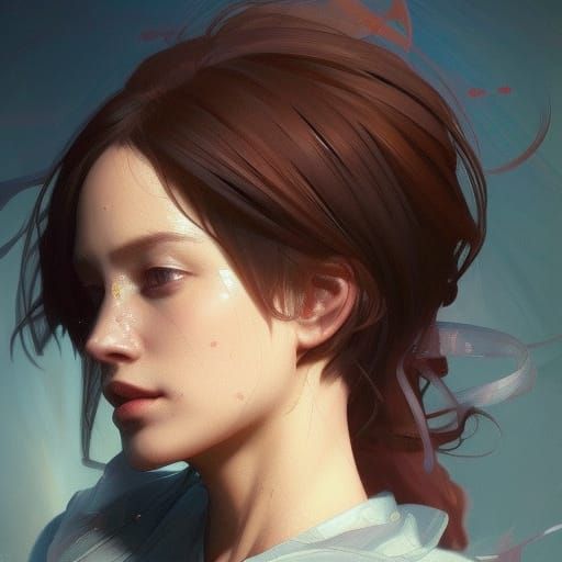 Detailed Portrait with Dynamic Lighting, Trending Art