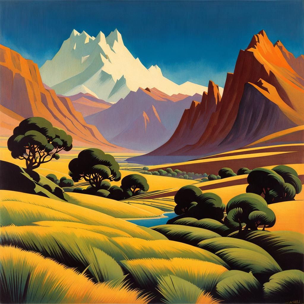Ed Mell Inspired Southwestern Landscape