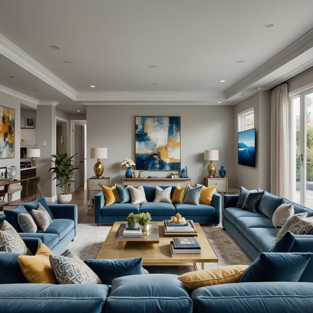 Contemporary Living Room with Natural Light and Neutral Colo...