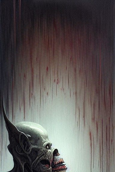 Uncanny Smiling Monster in Dark Fantasy Style