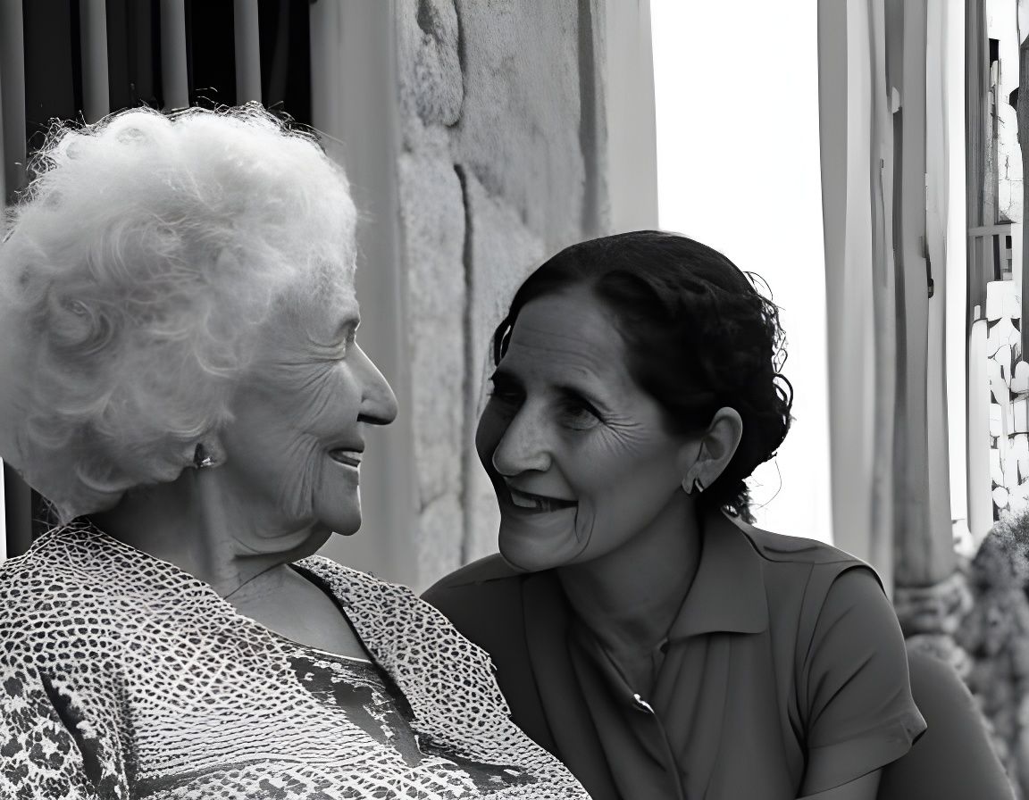 Chatting with the Mother-in-Law (Italian Grandmas, Work #2)