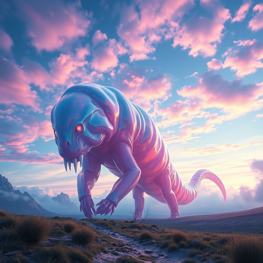 Giant Iridescent Slime Monster in Dream Valley