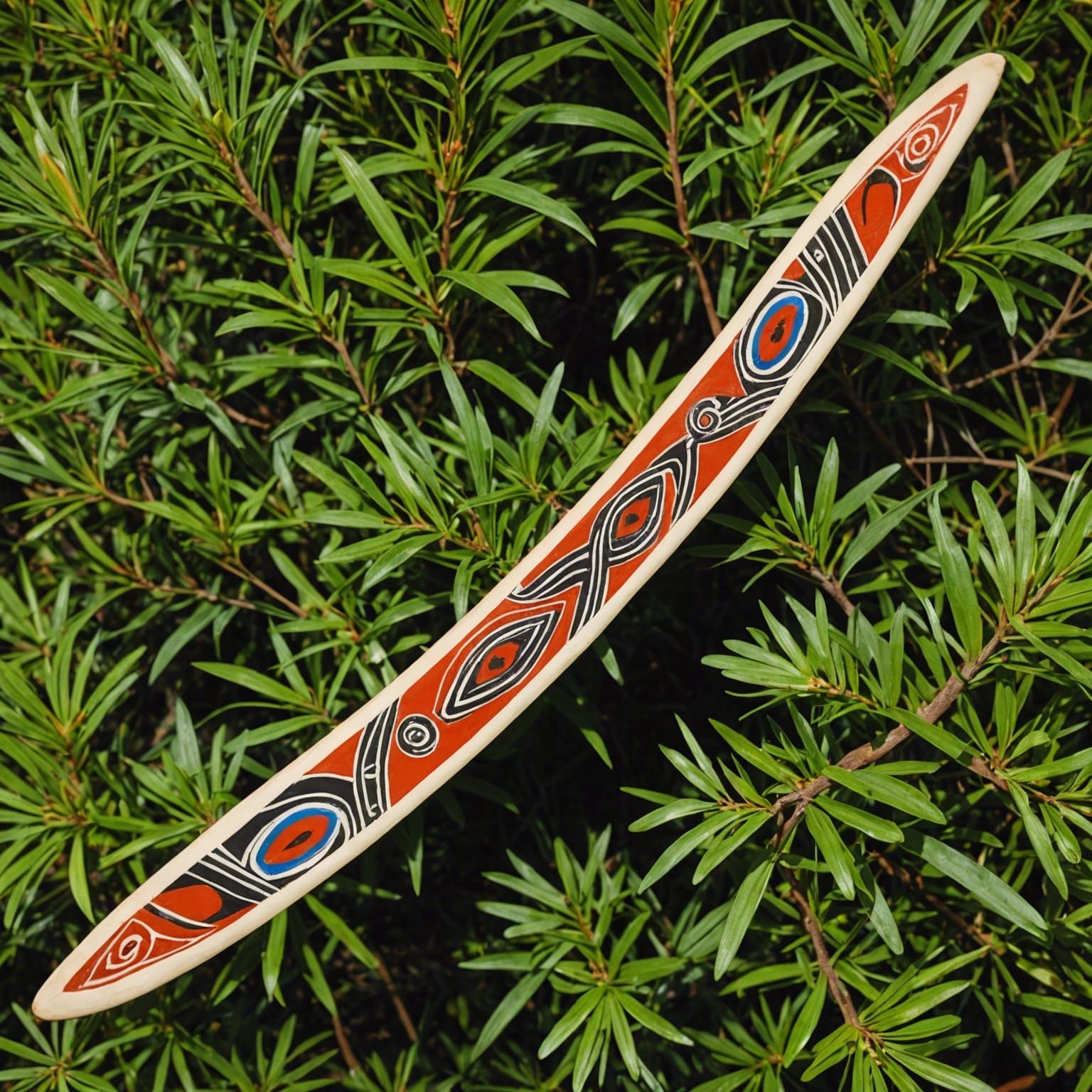 Boomerang in Flight: An Aboriginal Art Inspiration