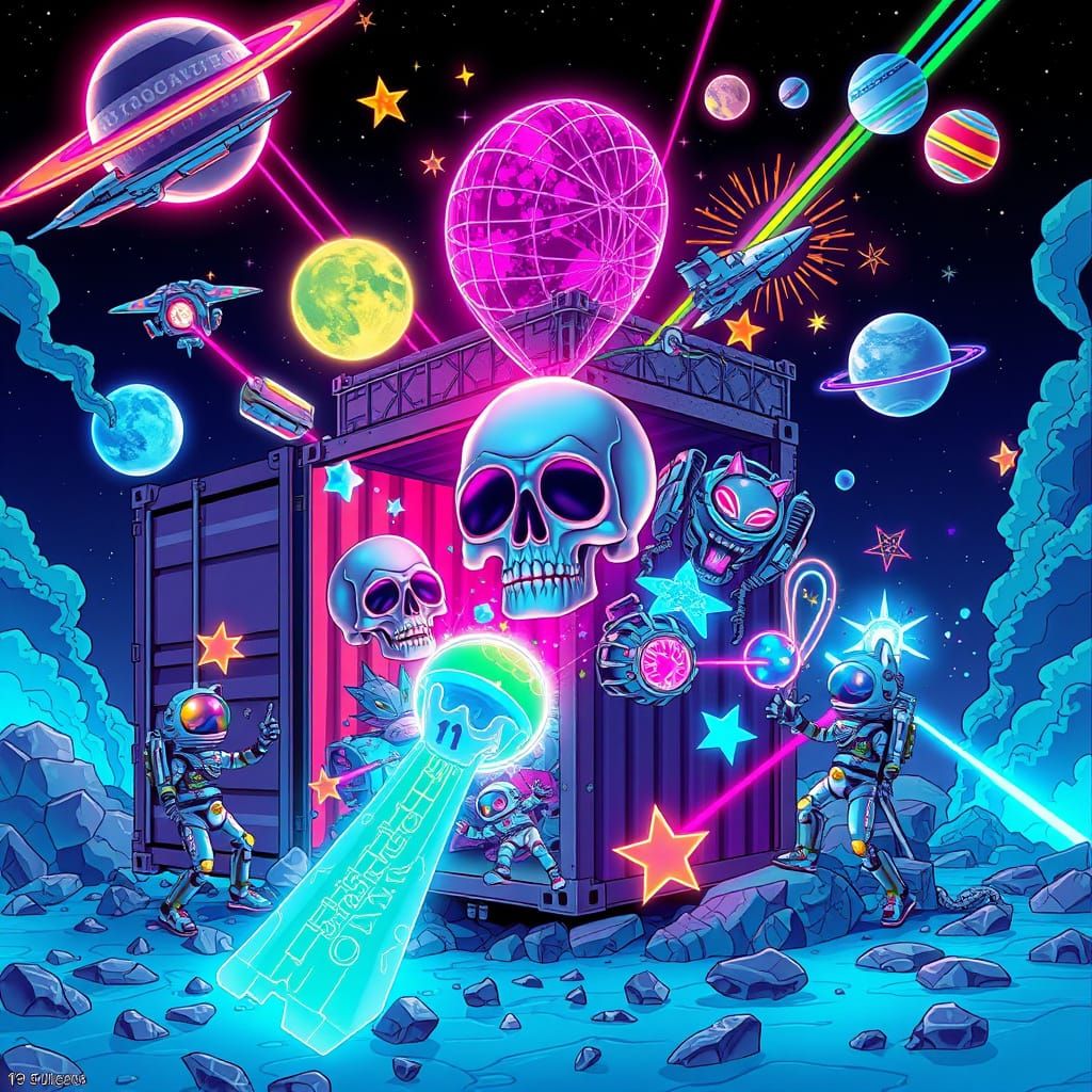 Surreal Sci-Fi Chaos Unleashed from Shipping Container