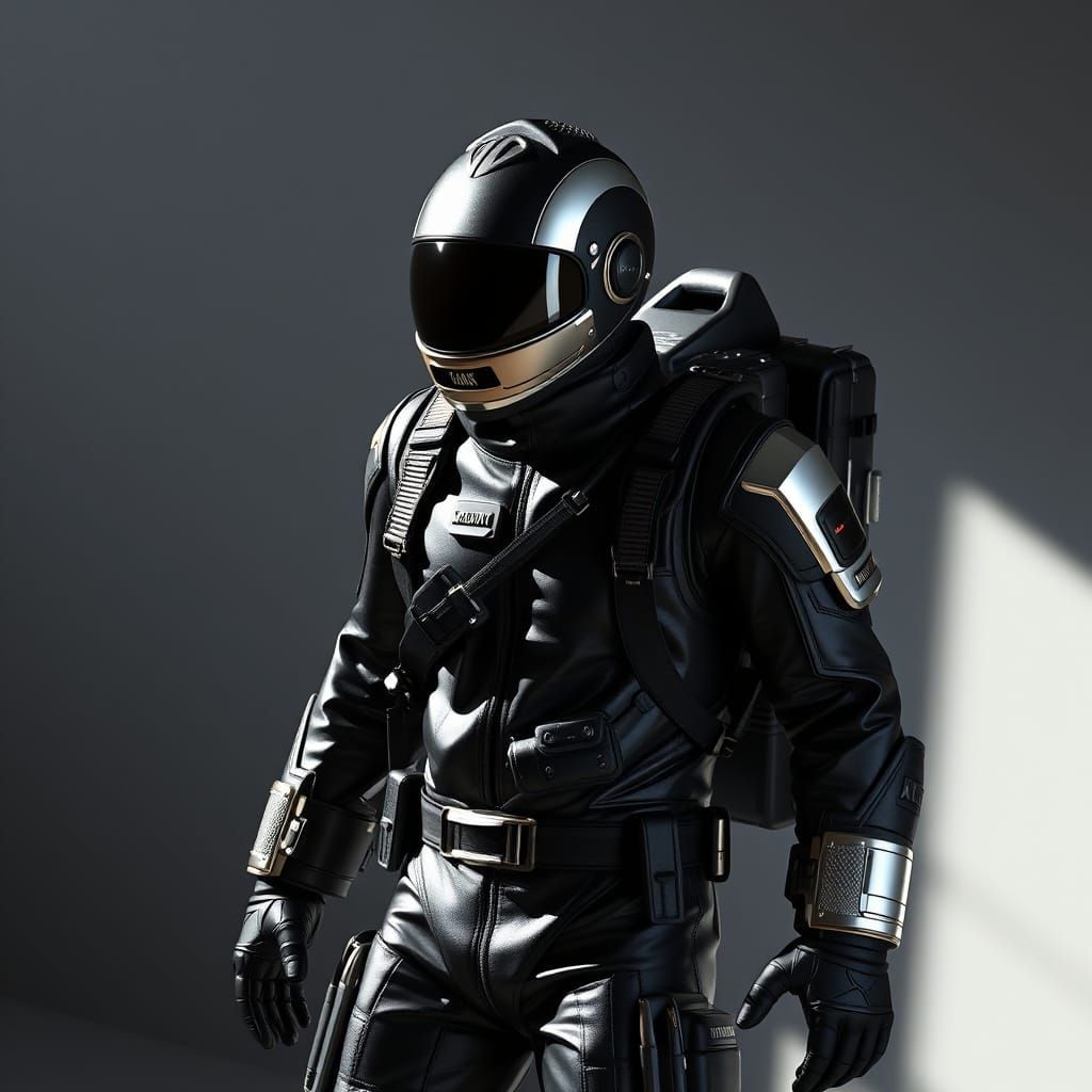 Men in Black in Futuristic Jetpacks