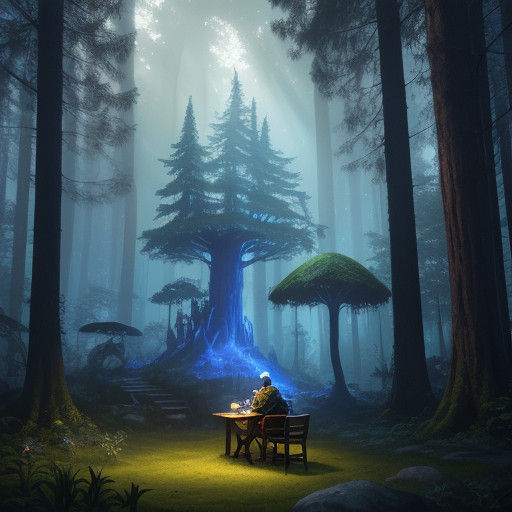 Fantastical Breakfast in a Mystical Forest