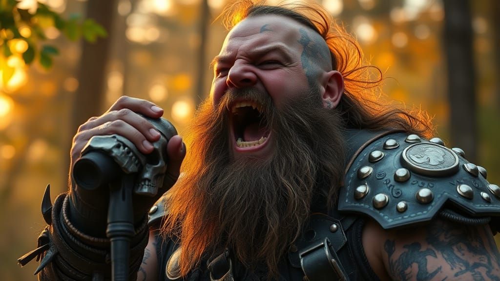 Heavy Metal Dwarf in Golden Hour Glory