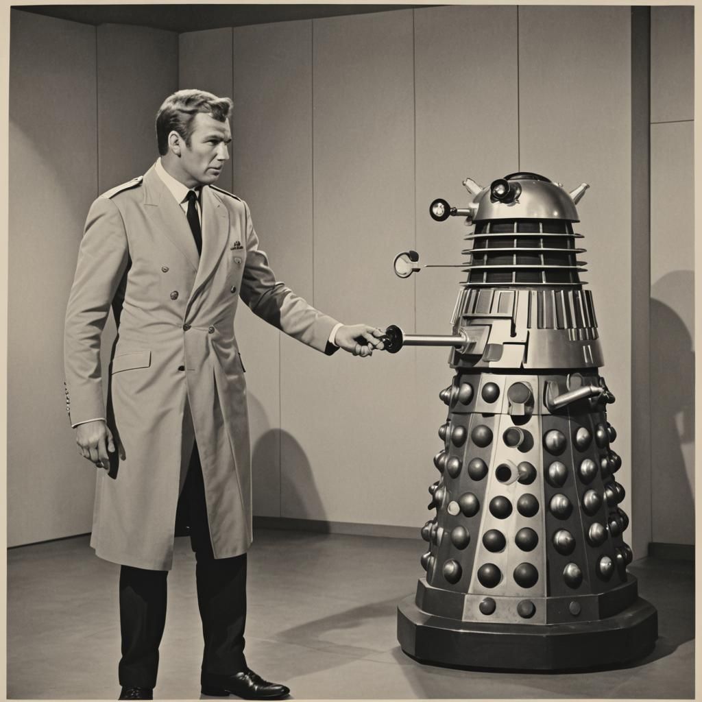 Captain Kirk Confronts a Dalek in Sci-Fi Showdown