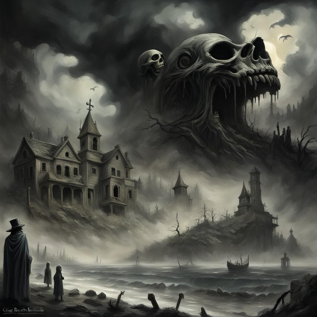 Island of the Dead Dolls: Sinister Horror Scene