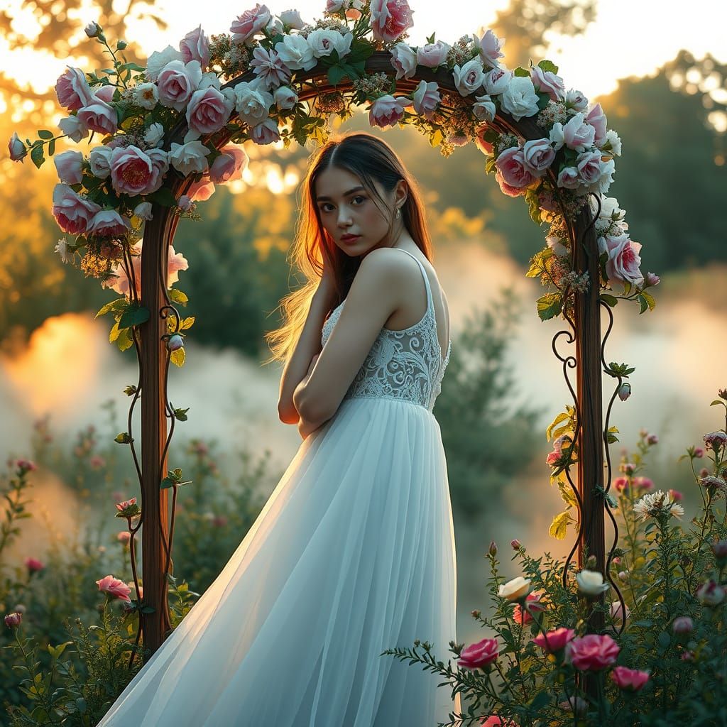 Ethereal Morning Garden Hideaway in Dreamy, Vintage Style