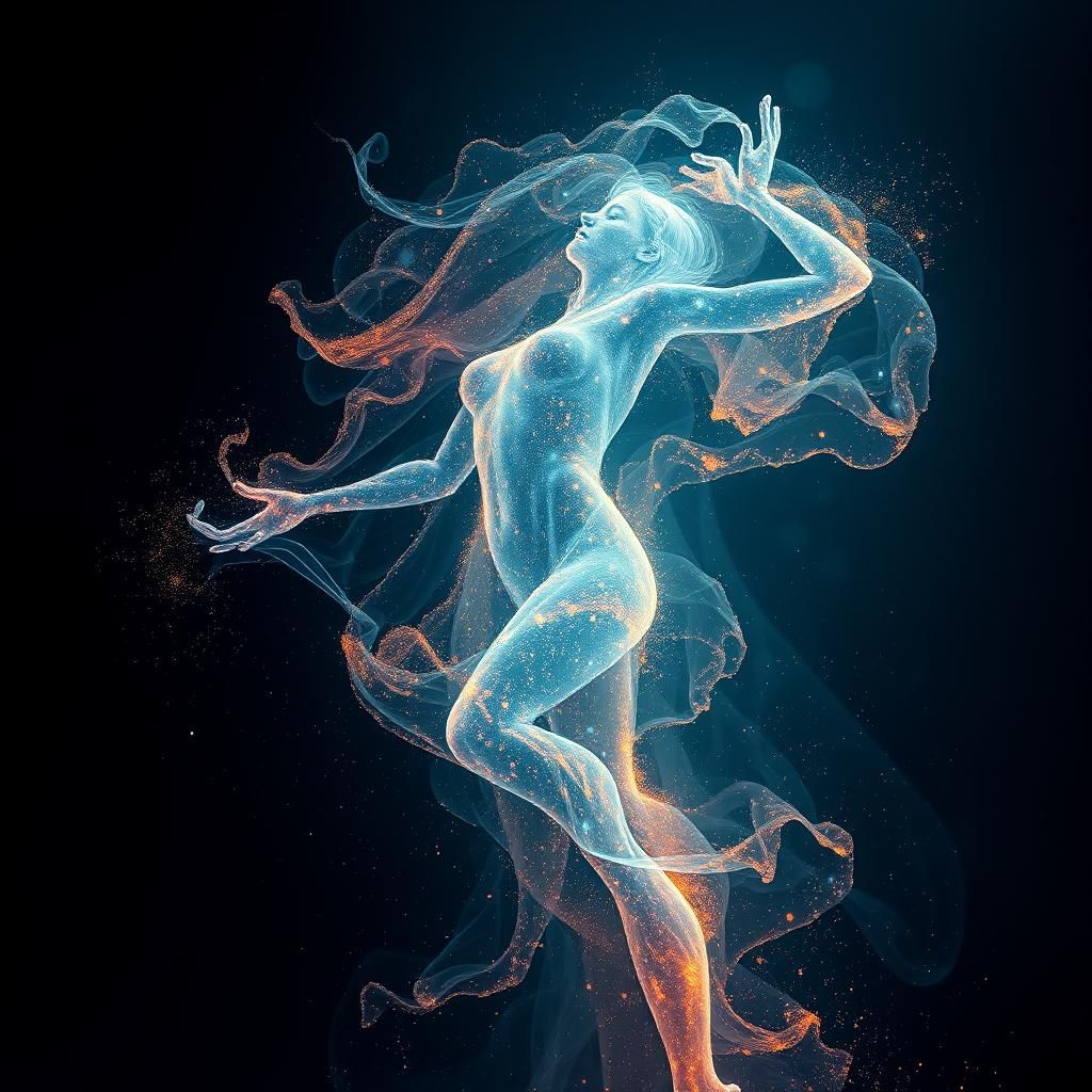 Ethereal Galaxy Woman: A Cosmic Dreamscape