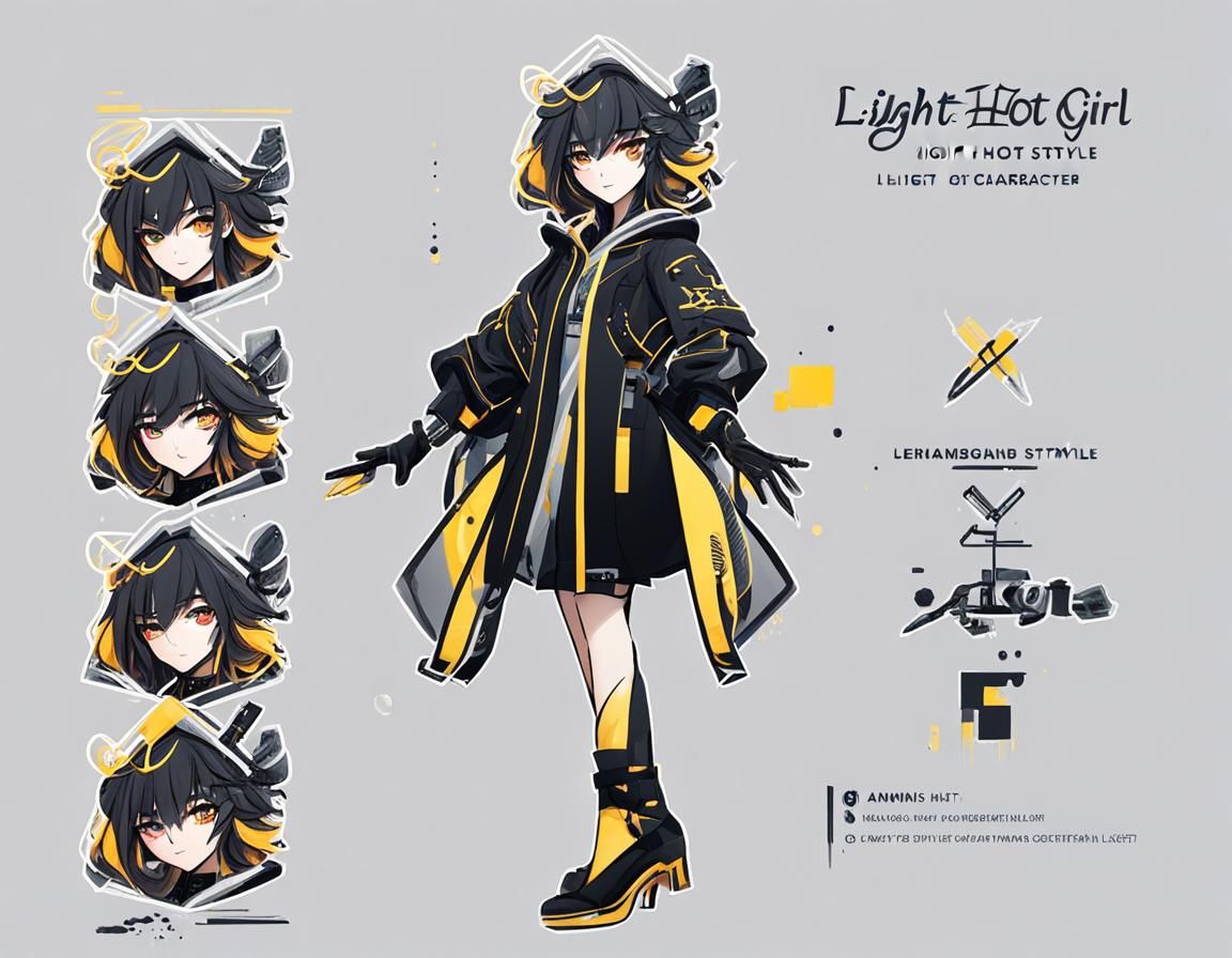 Stylish Digital Character Art: Light and Modern