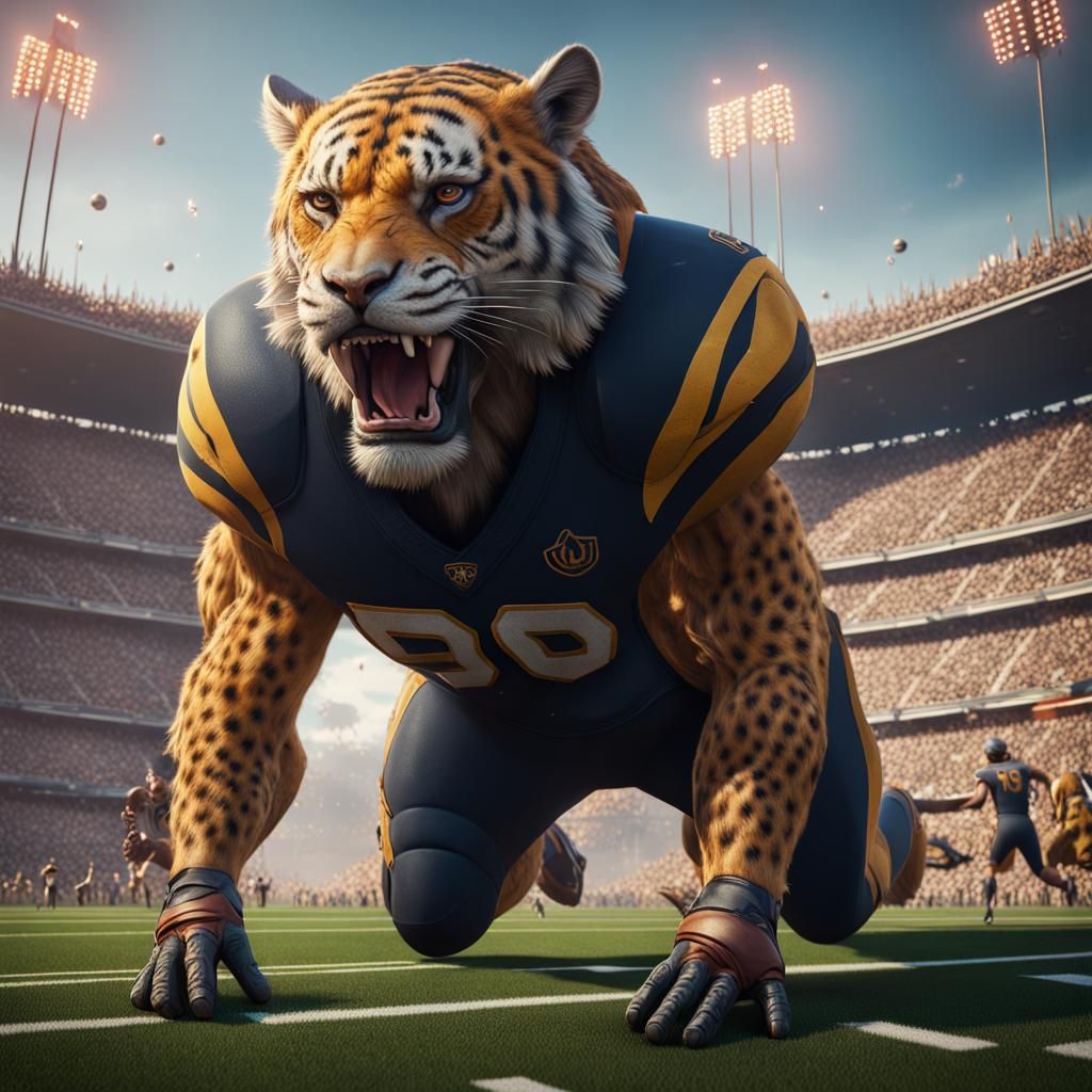 Animals Play Football in Jungle Stadium