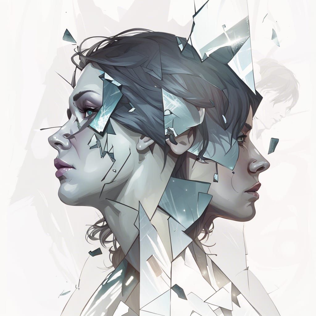 Shattered Personalities: A Digital Art Portrait