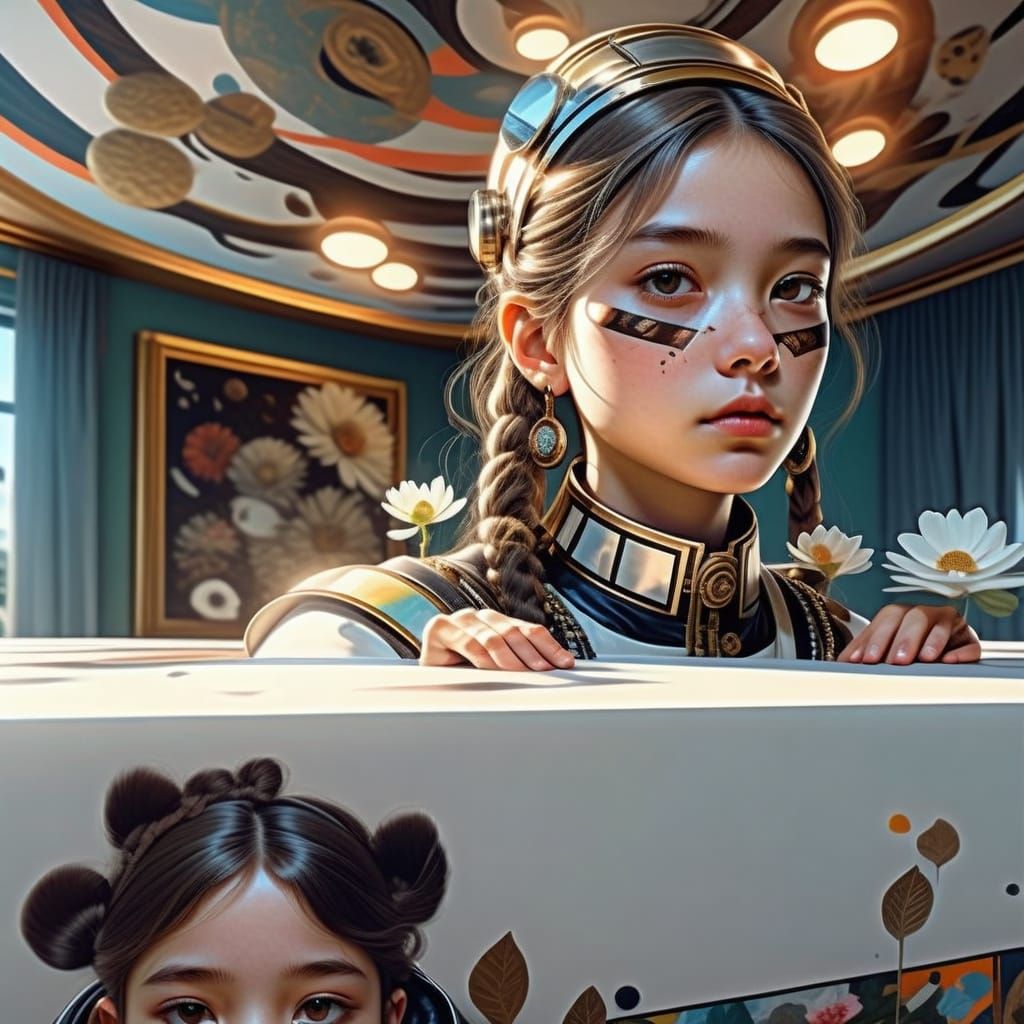 Luxurious Woman in Eduardo Kobra Style