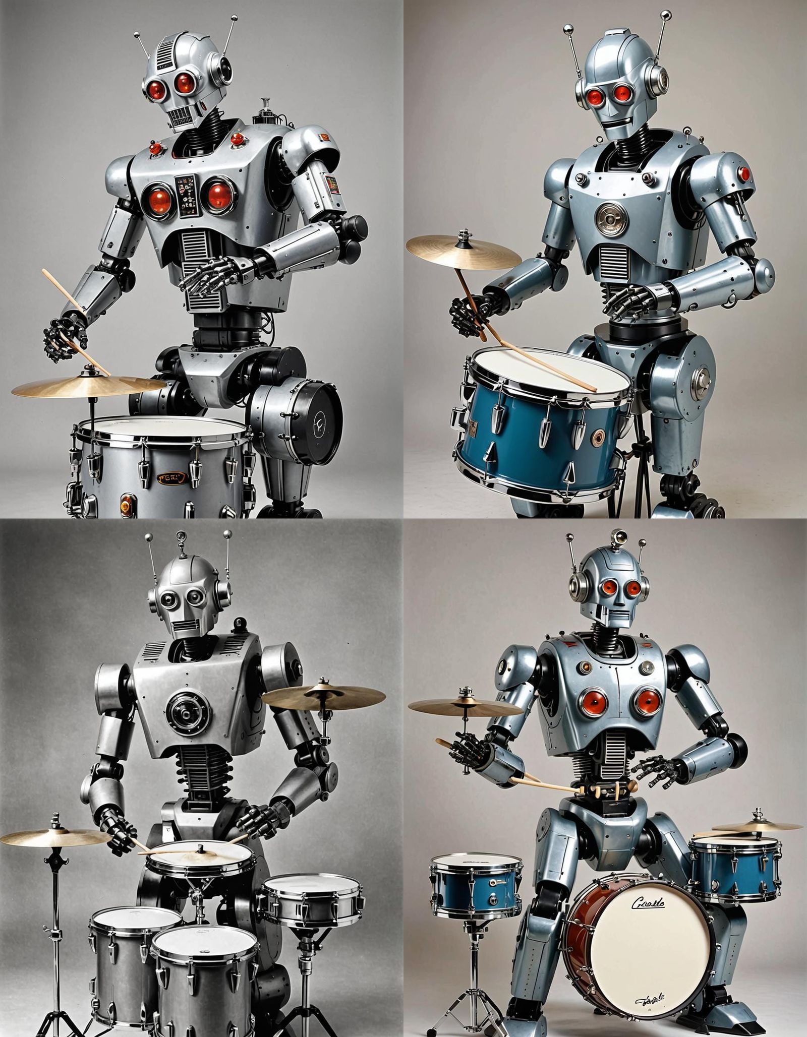 1950s Sci-Fi Robot Drummer