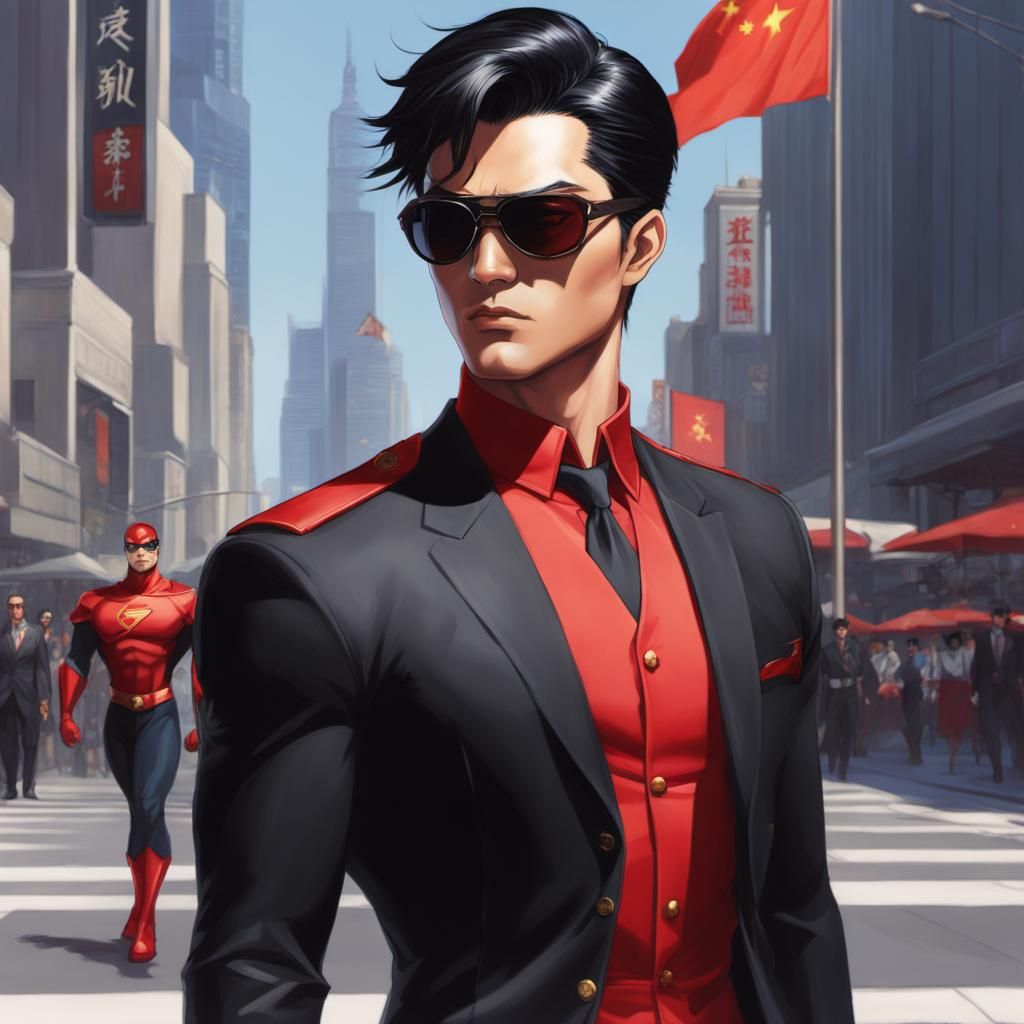 Red/Black superhero