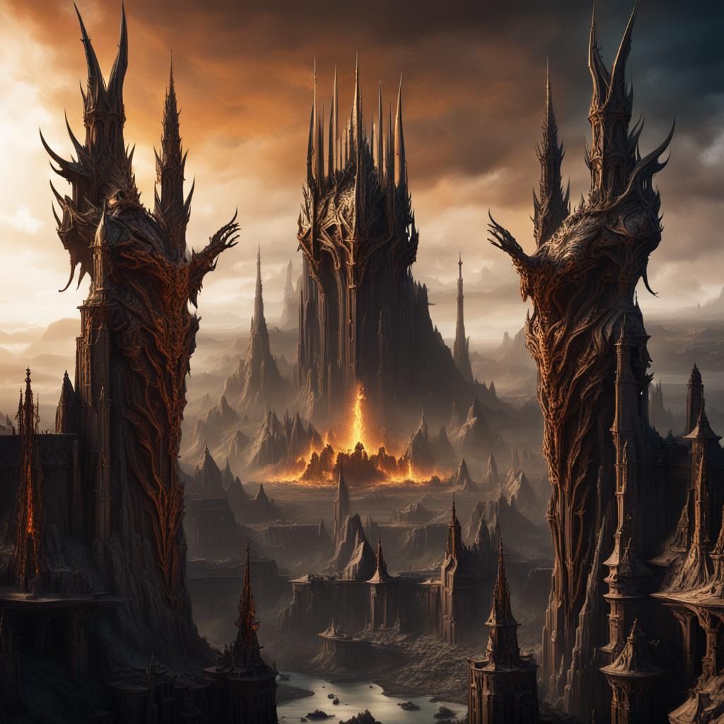 Sauron as Emperor: Detailed Matte Painting