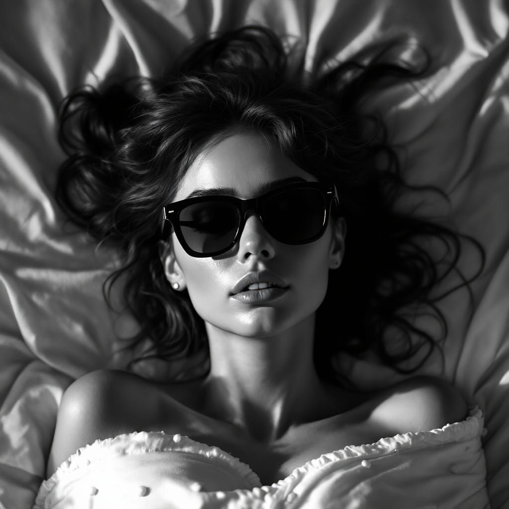 Hyper Realistic Woman Waking Up in Morning Light